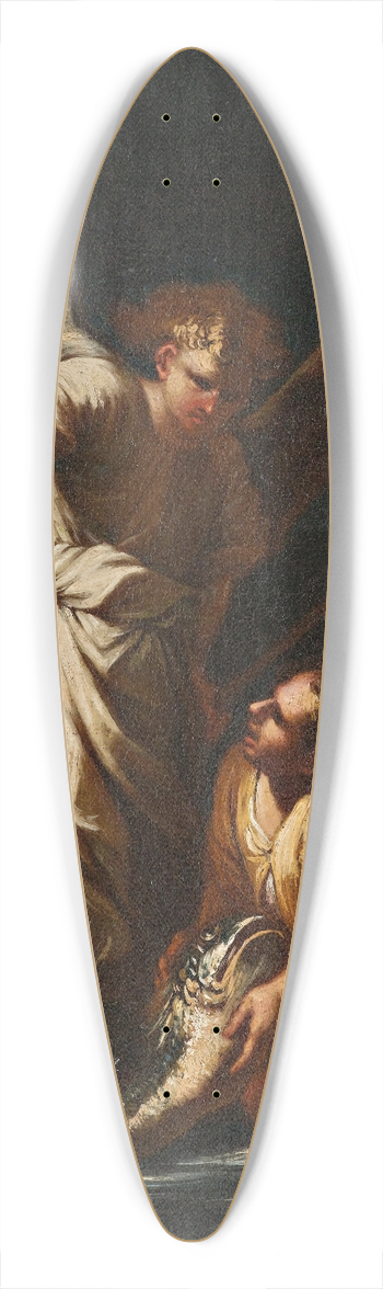 Salvator Rosa - Tobias and the Angel 39.3 inch art pintail longboard deck