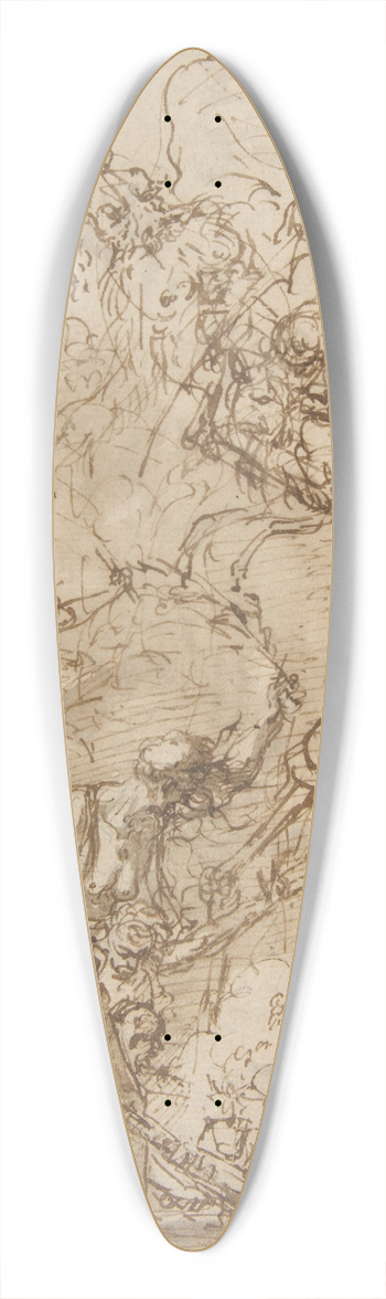 Salvator Rosa - Witches Sabbath 39.3 inch art pintail longboard deck