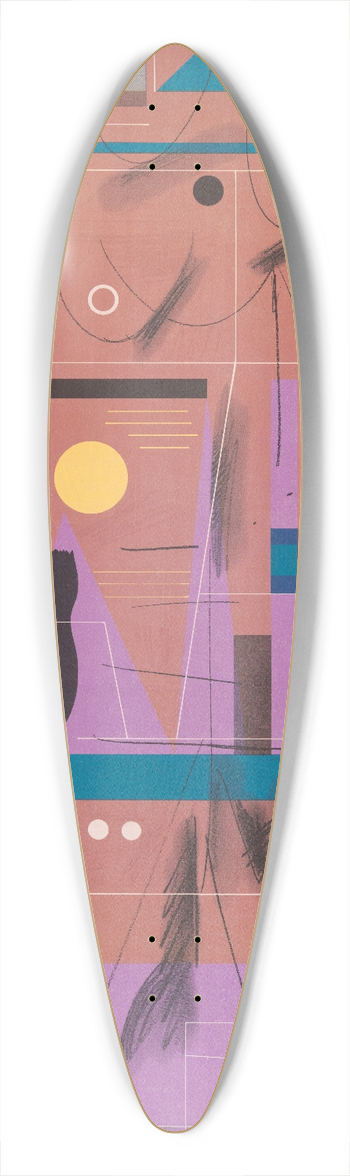 Sam Maitin - Speed, service, & superior printing 39.3 inch art pintail longboard deck