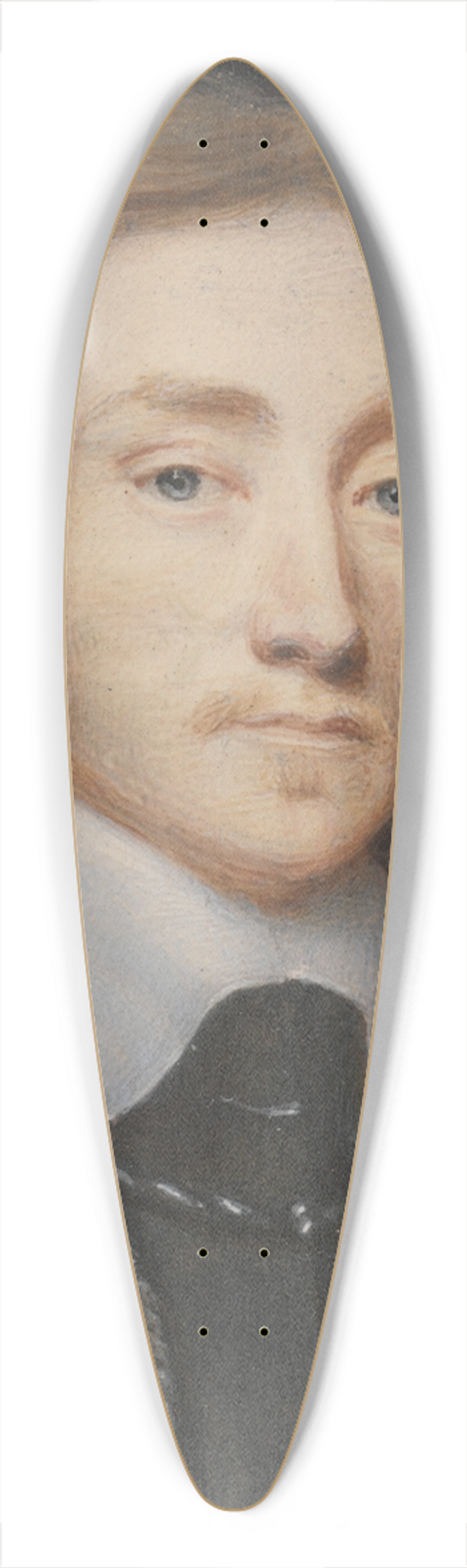 Samuel Cooper - Portrait of a Man in Armor 39.3 inch art pintail longboard deck