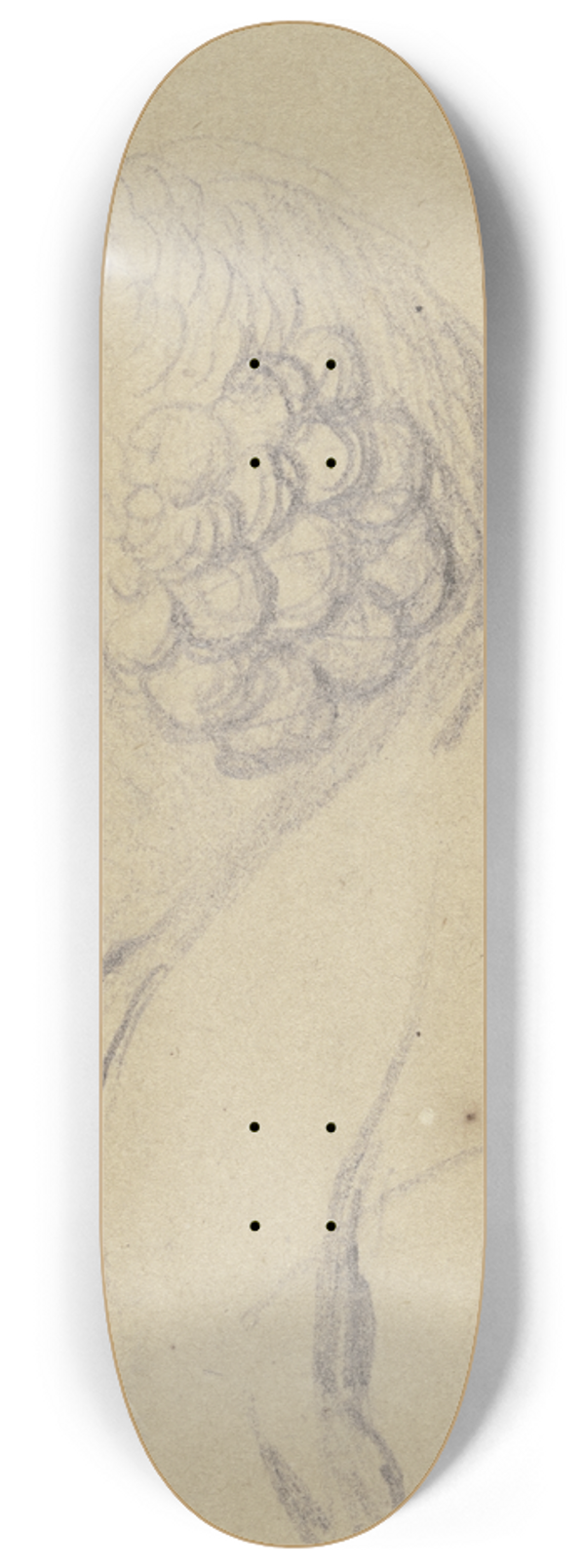 Daniel Nikolaus Chodowiecki - Brustbild eines feisten alten Mannes im Profil nach links 8.25 inch art skate deck