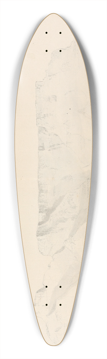 Samuel Davis - Shipping Scene with Table Mountain in Background 39.3 inch art pintail longboard deck
