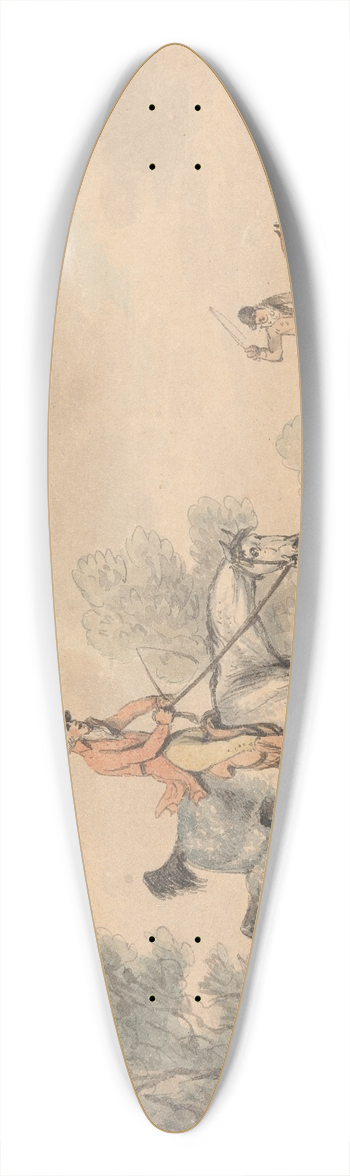 Samuel Howitt - Full Cry 39.3 inch art pintail longboard deck