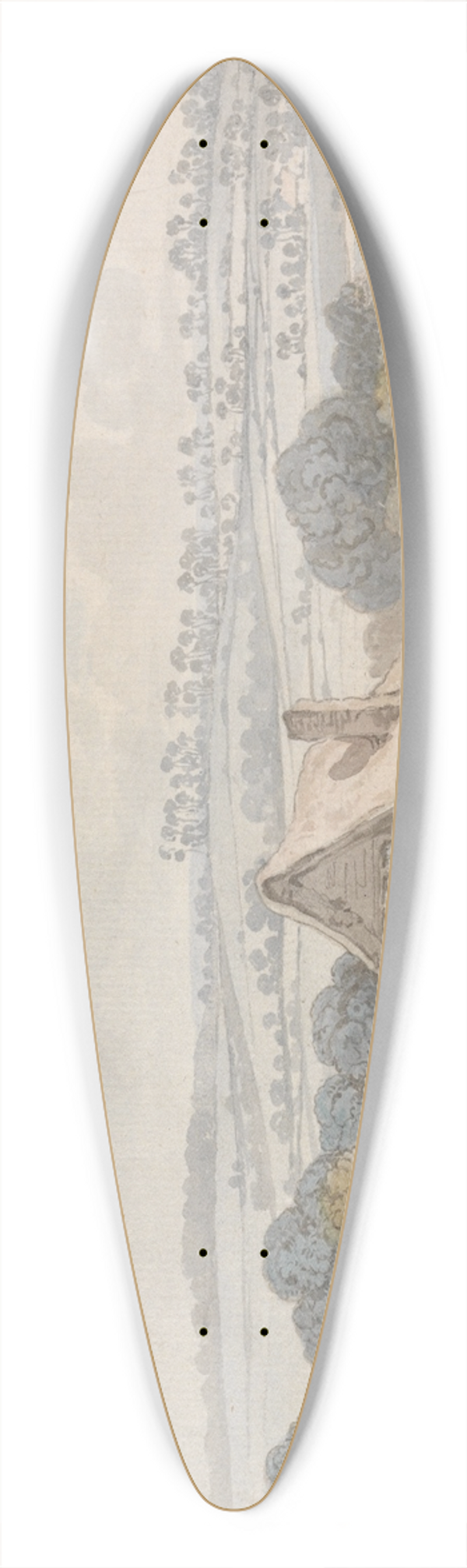 Samuel Howitt - Landscape with Hay Cart before a Cottage 39.3 inch art pintail longboard deck