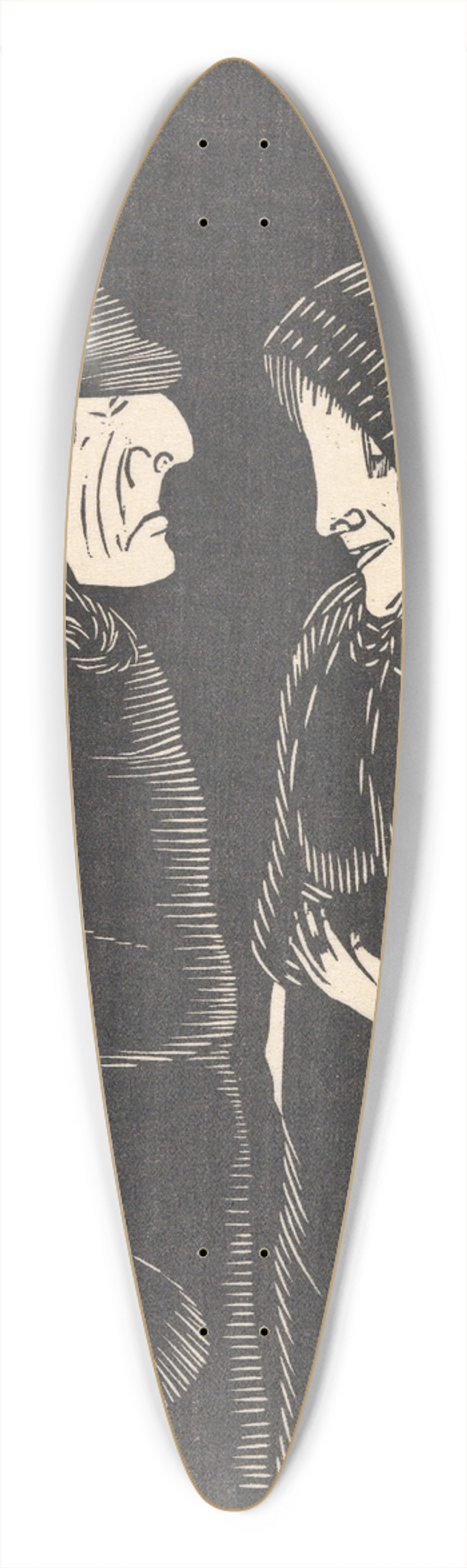 Samuel Jessurun de Mesquita - Fantasie; man en vrouw 39.3 inch art pintail longboard deck