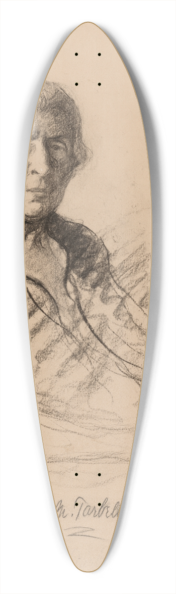 Samuel Johnson Woolf - Ida Minerva Tarbell 39.3 inch art pintail longboard deck