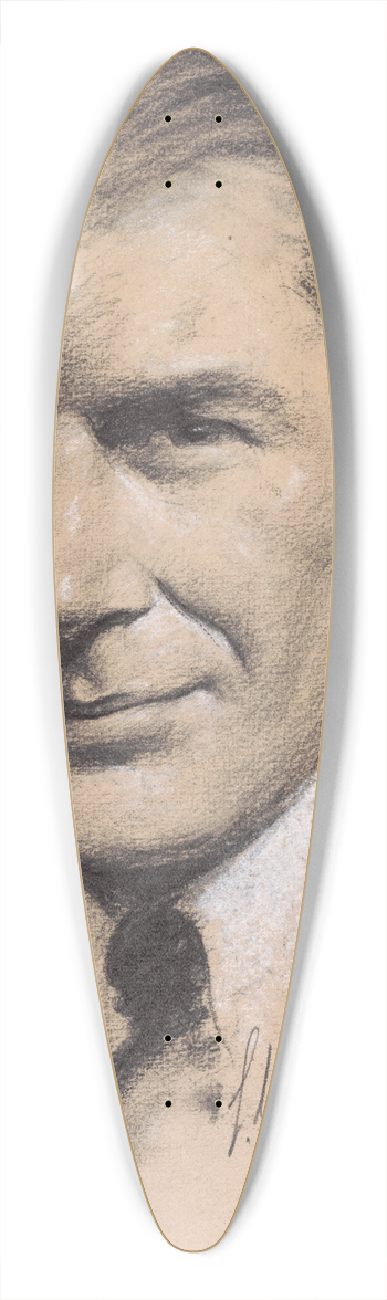 Samuel Johnson Woolf - Lewis Williams Douglas 39.3 inch art pintail longboard deck