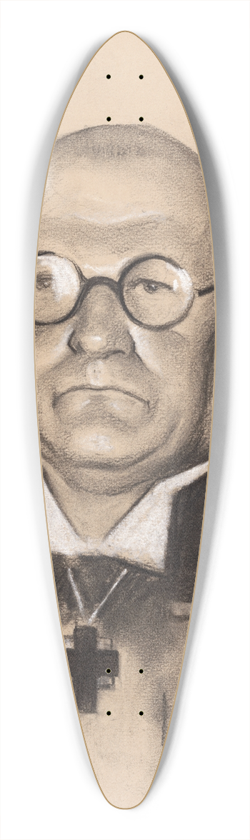 Samuel Johnson Woolf - Ludwig Mueller 39.3 inch art pintail longboard deck