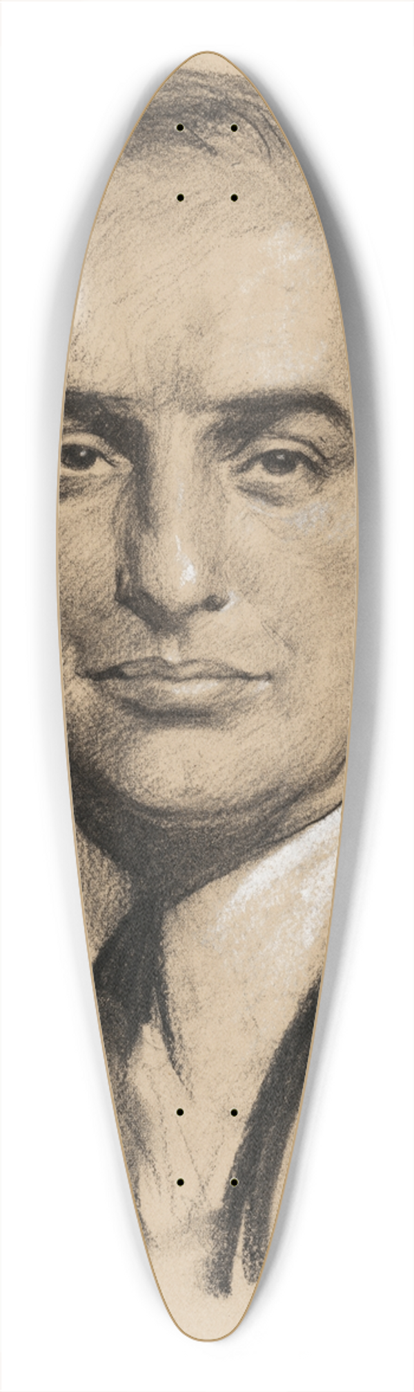 Samuel Johnson Woolf - Robert Moses 39.3 inch art pintail longboard deck
