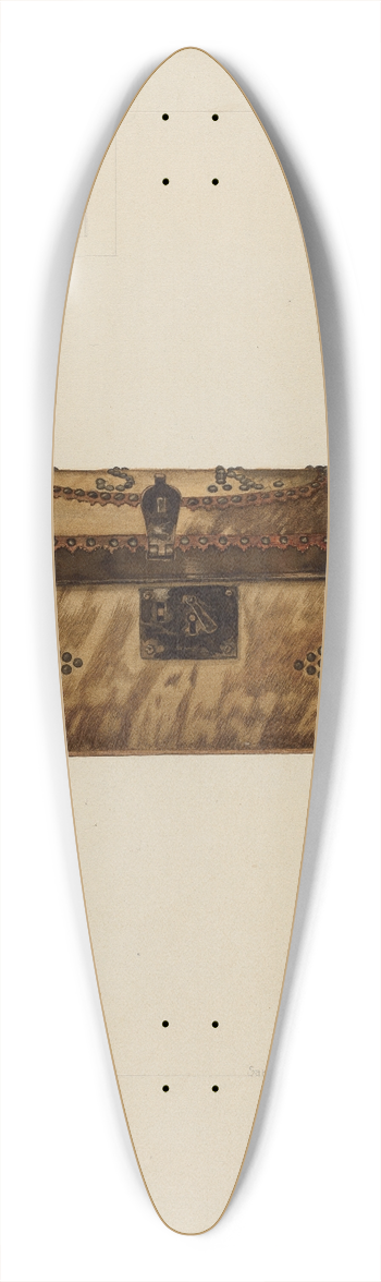 Samuel O. Klein - Hide Covered Trunk 39.3 inch art pintail longboard deck