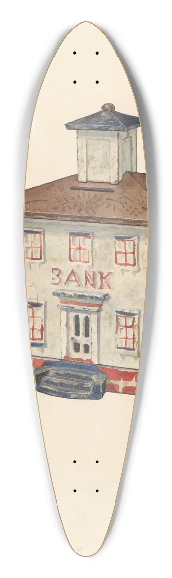 Samuel O. Klein - Penny Bank 39.3 inch art pintail longboard deck