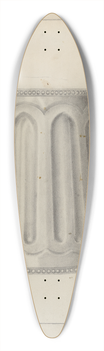 Samuel O. Klein - Pewter Creamer 39.3 inch art pintail longboard deck