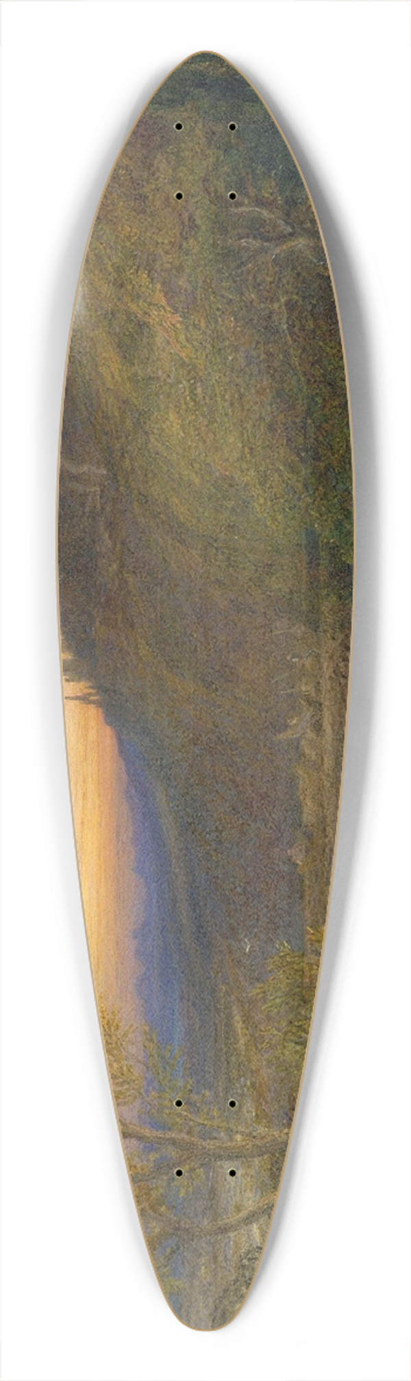 Samuel Palmer - The Towered City 39.3 inch art pintail longboard deck