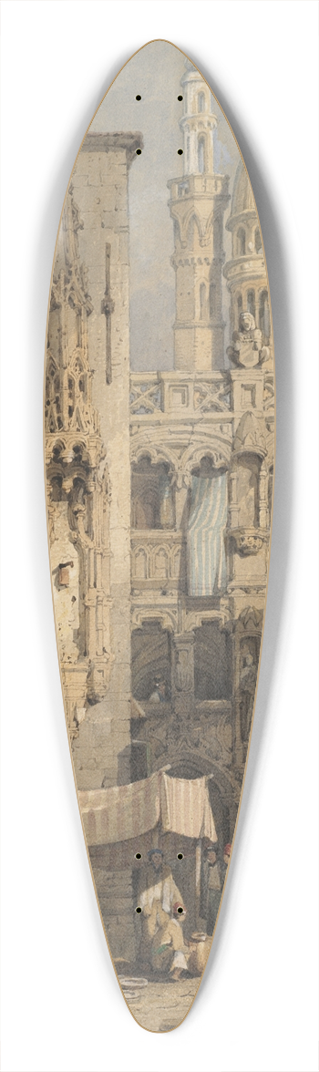 Samuel Prout - A street, Bruges 39.3 inch art pintail longboard deck