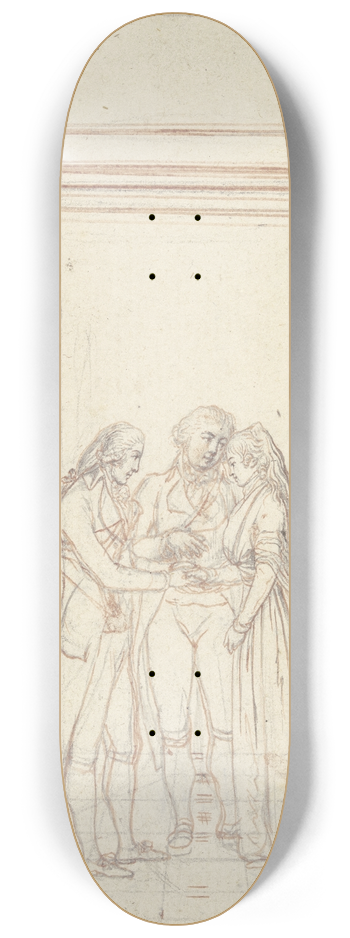 Daniel Nikolaus Chodowiecki - Parental joys 8.25 inch art skate deck