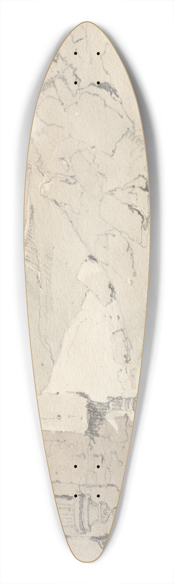 Samuel Prout - Sketchbook: Ruin 39.3 inch art pintail longboard deck