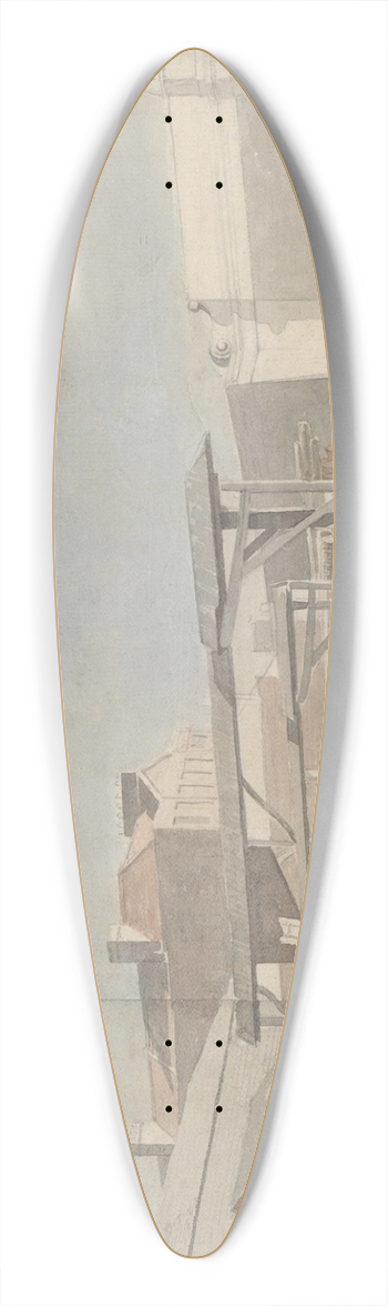 Samuel Scott - Westminster Bridge, the Surrey Side 39.3 inch art pintail longboard deck