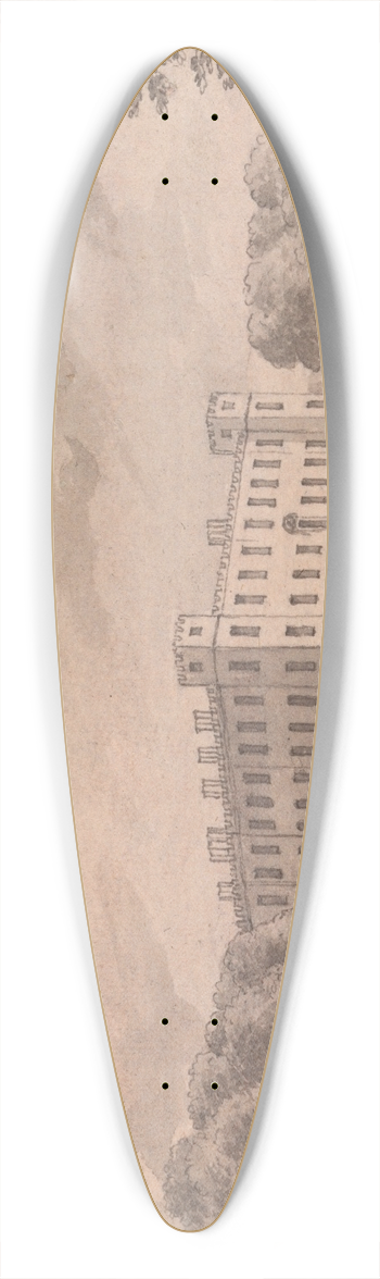 Samuel Wale - Sion House 39.3 inch art pintail longboard deck