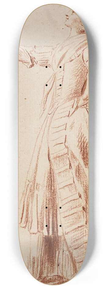 Daniel Nikolaus Chodowiecki - Stehende Frau mit ausgestrecktem Arm 8.25 inch art skate deck