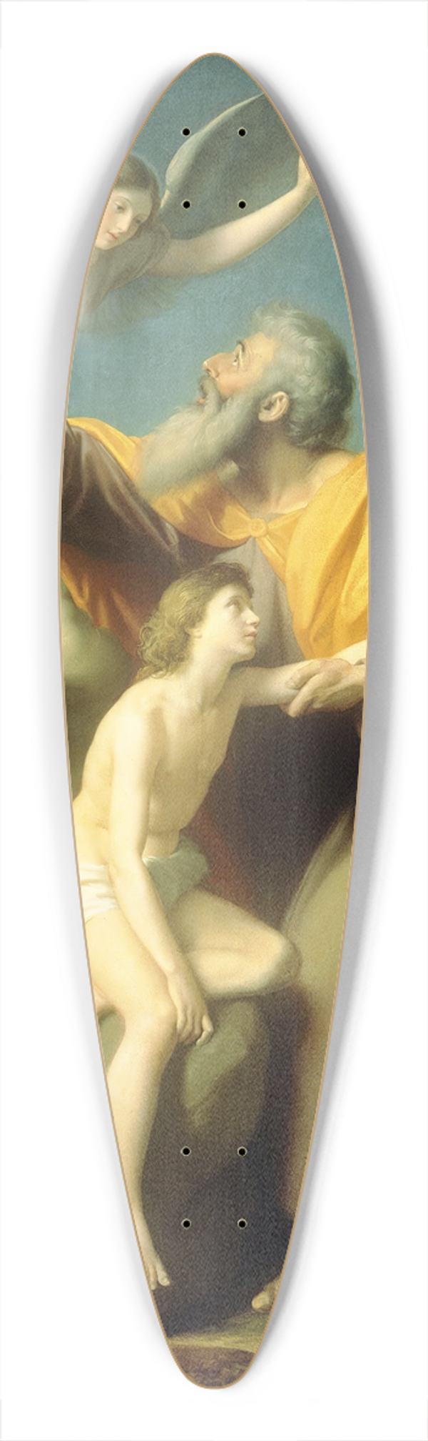 Santiago Rebull - The Sacrifice Of Isaac 39.3 inch art pintail longboard deck