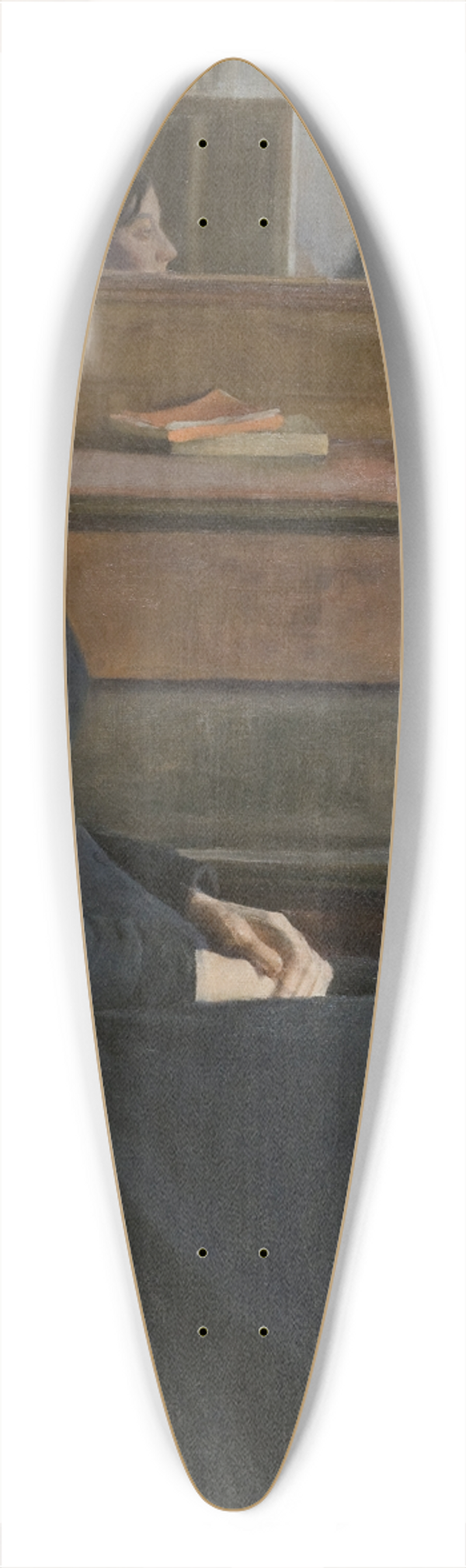 Santiago Rusiol - Female Figure 39.3 inch art pintail longboard deck
