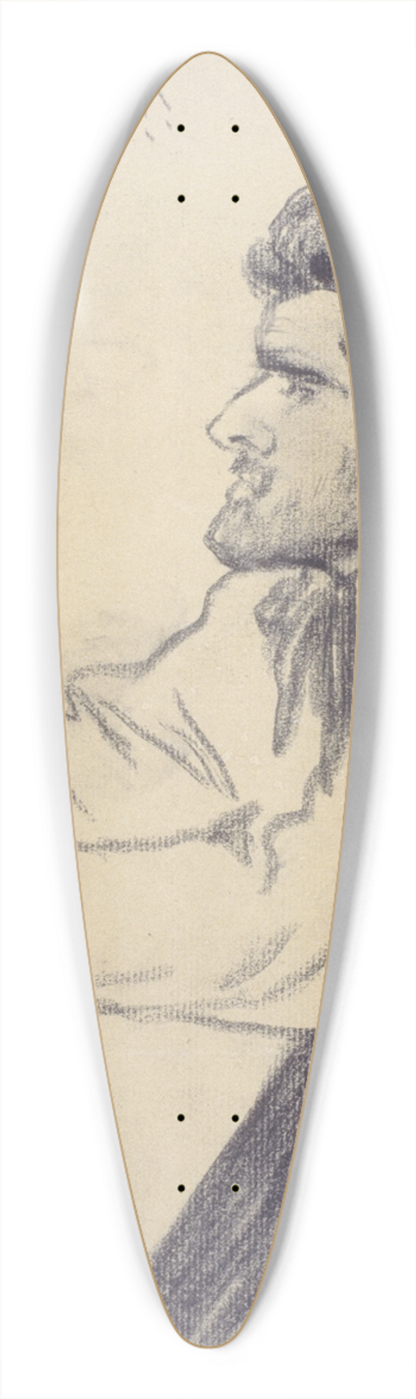 Santiago Rusiol - Portrait of Pere Ferran 39.3 inch art pintail longboard deck