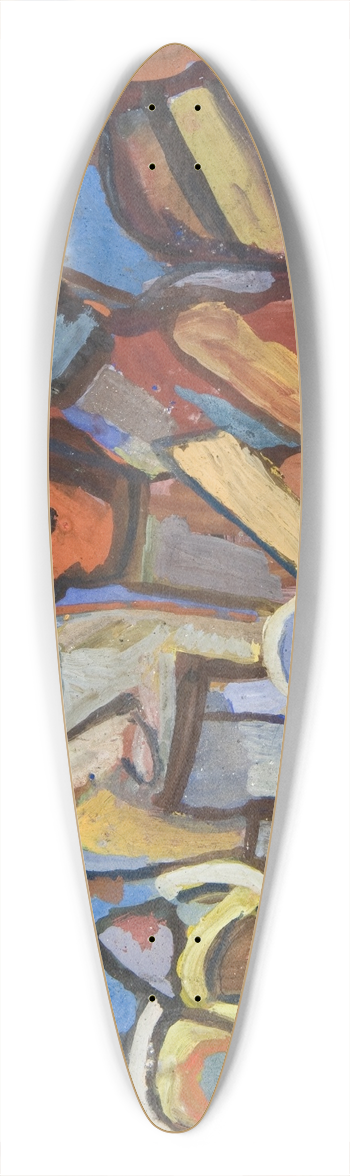 Sasza Blonder - Kompozycja z defilujcymi 39.3 inch art pintail longboard deck