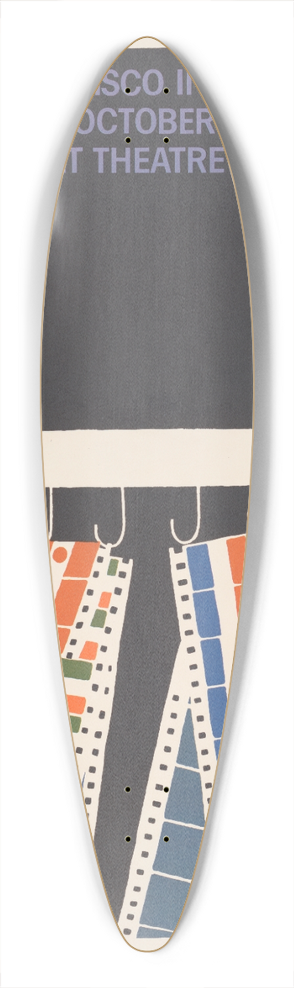 Saul Bass - 8th San Francisco International Film Festival 39.3 inch art pintail longboard deck