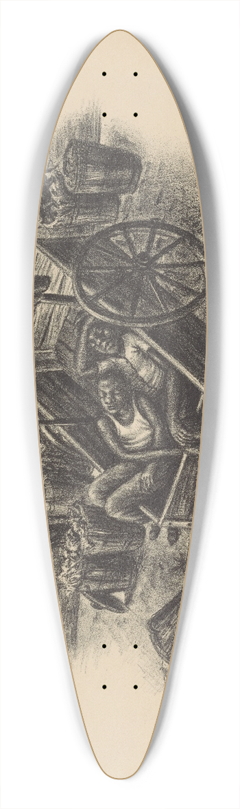Saul Kovner - Ragpickers 39.3 inch art pintail longboard deck
