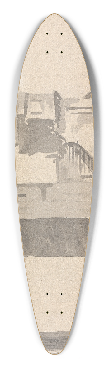 Sawrey Gilpin - An Abbey 39.3 inch art pintail longboard deck