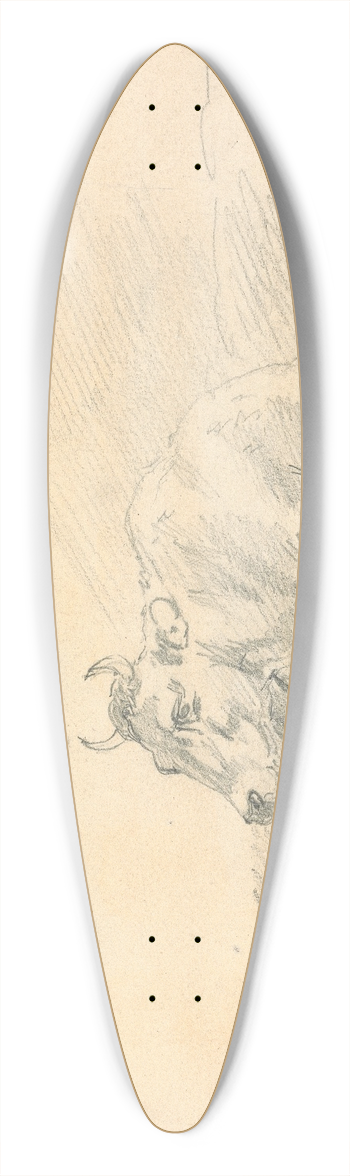 Sawrey Gilpin - Cow Lying Down 39.3 inch art pintail longboard deck