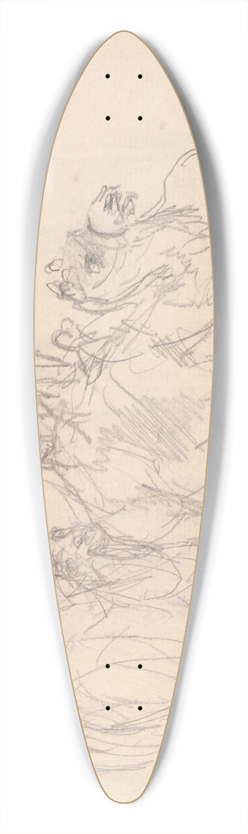Sawrey Gilpin - Figures on camels 39.3 inch art pintail longboard deck
