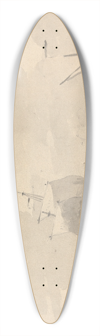 Sawrey Gilpin - Ships at Sea 39.3 inch art pintail longboard deck