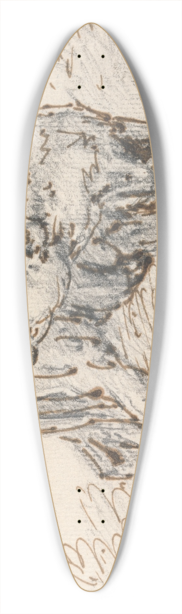 Sawrey Gilpin - Study of a Calf 39.3 inch art pintail longboard deck