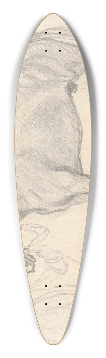 Sawrey Gilpin - Study of Horse with Figure Holding Reins 39.3 inch art pintail longboard deck