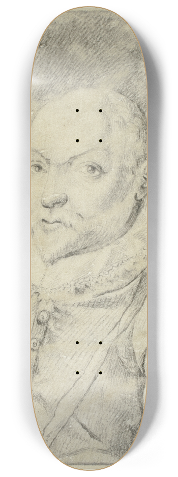 Danil de Blieck - Bust Portrait of Man 8.25 inch art skate deck