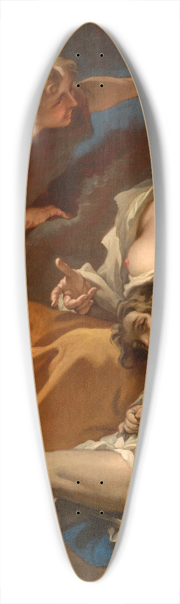 Sebastiano Ricci - Hagar and Ishmael Saved by the Angel 39.3 inch art pintail longboard deck