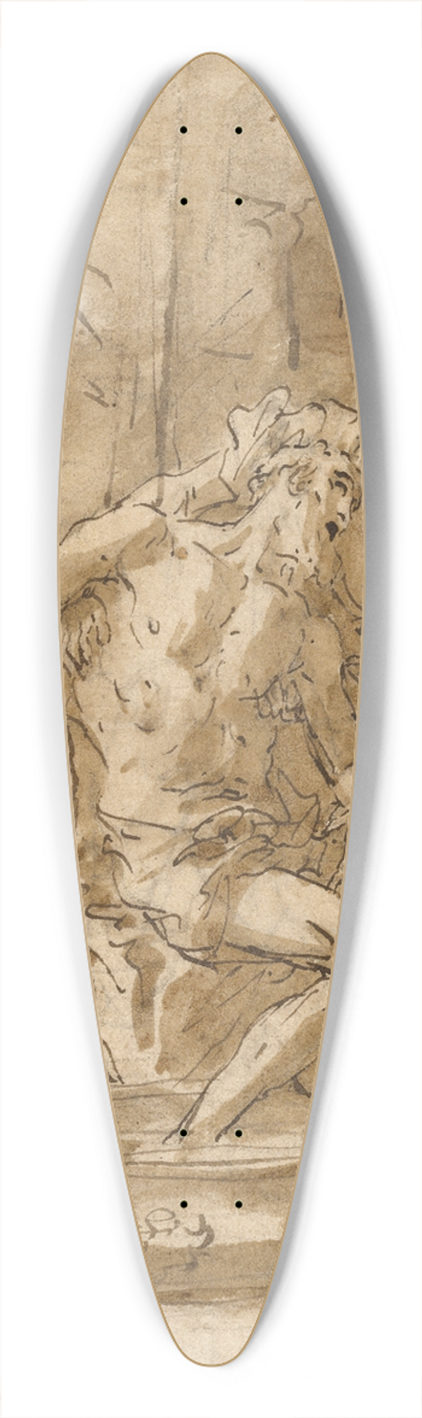 Sebastiano Ricci - The Death of Seneca 39.3 inch art pintail longboard deck