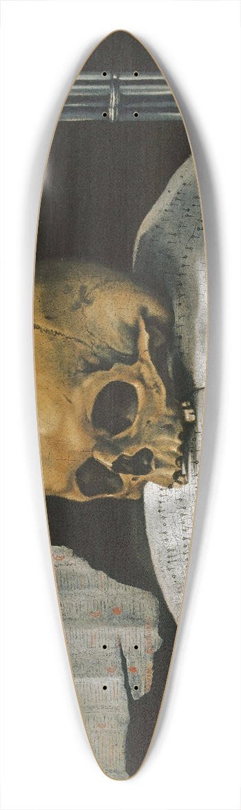 Sebastian Stoskopff - Vanitas Still Life With Skull 39.3 inch art pintail longboard deck
