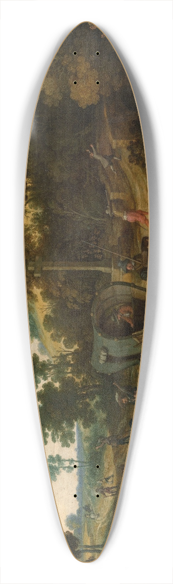Sebastian Vrancx - Landscape with Travellers Attacked by Robbers 39.3 inch art pintail longboard deck
