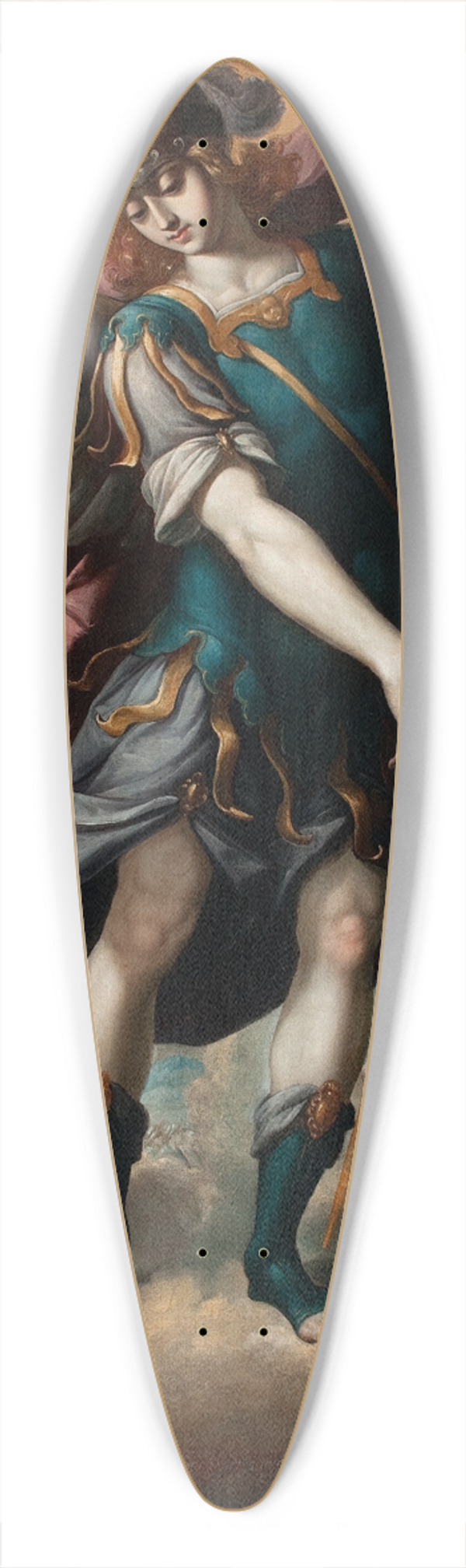 Sebastin Lpez de Arteaga - Saint Michael And The Bull 39.3 inch art pintail longboard deck