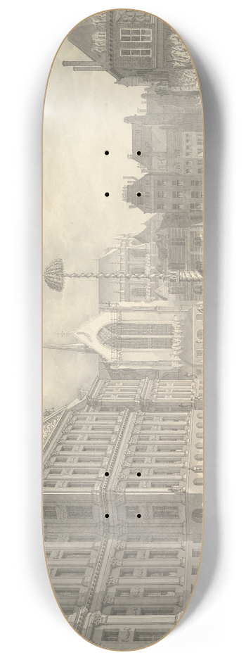 Danil Johannes Torman Kerkhoff - Popular Celebrations in Dam Square, Amsterdam, on 4 March 1795, marking the erection of the Liberty Tree and the success of the Batavian Revolution 8.25 inch art skate deck