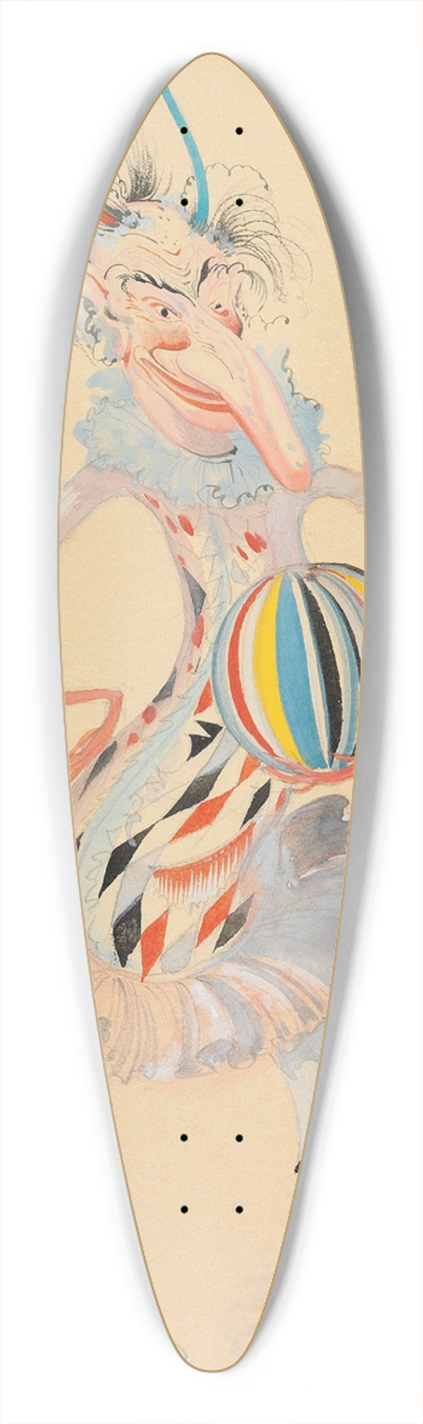 Sergey Chekhonin - Costume design for a jester 39.3 inch art pintail longboard deck