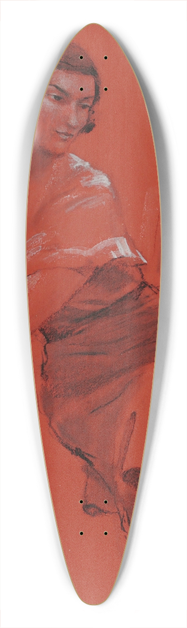 Sergey Chekhonin - Female study 39.3 inch art pintail longboard deck