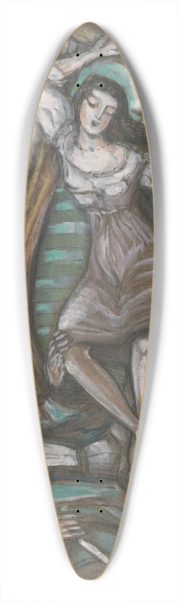 Sergey Yurievich Sudeikin - Lovers 39.3 inch art pintail longboard deck