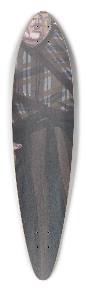 Sergey Yurievich Sudeikin - Old Woman holding keys 39.3 inch art pintail longboard deck