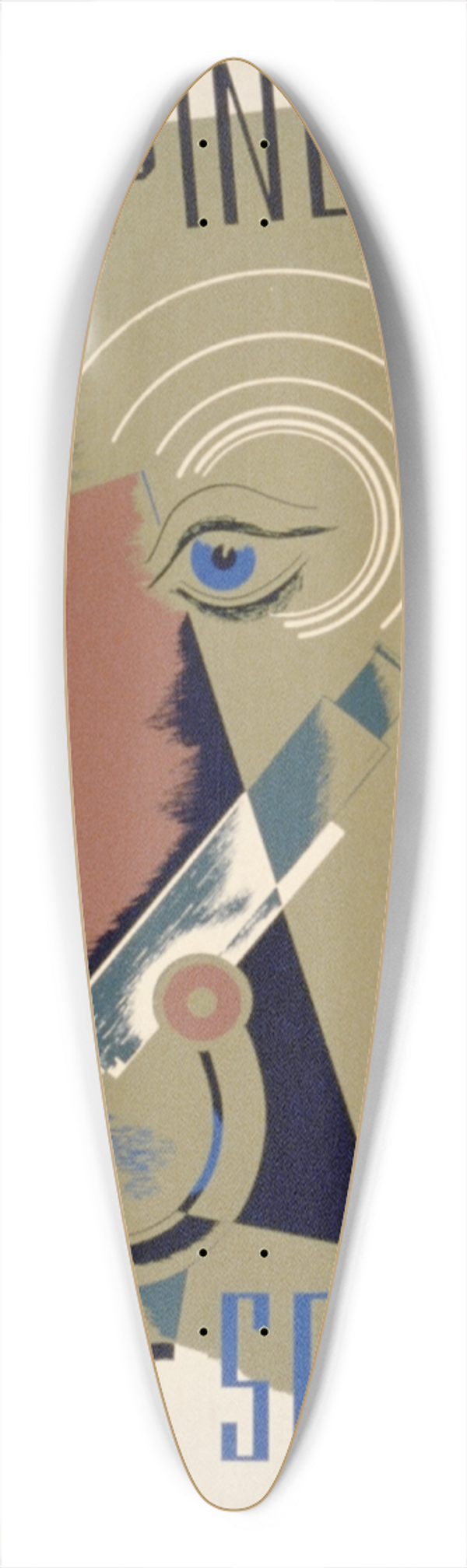 Shari Weisberg - Keeping up with science 39.3 inch art pintail longboard deck