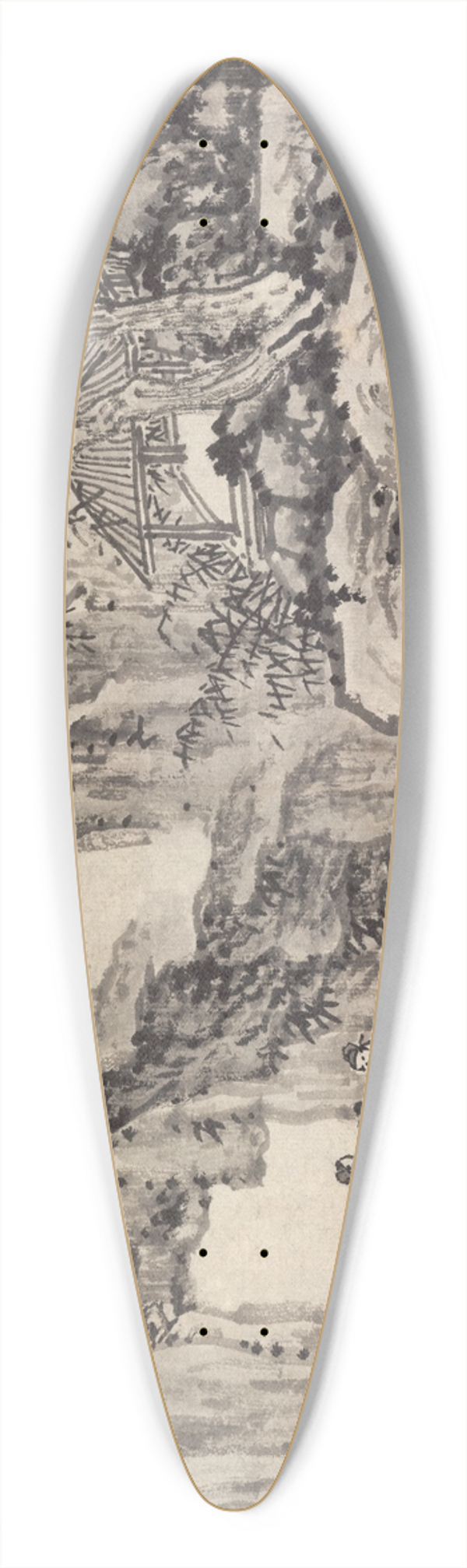 Shen Zhou - The Sword Spring, Tiger Hill 39.3 inch art pintail longboard deck