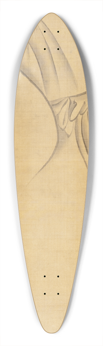 Shibata Zeshin - Ghost 39.3 inch art pintail longboard deck