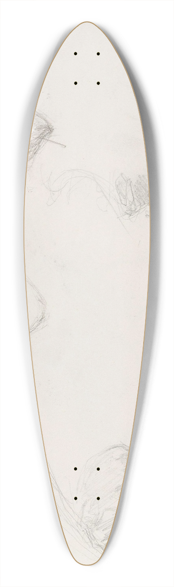 Signe Scheel - Riss av to hoder og ett mannsportrett 39.3 inch art pintail longboard deck